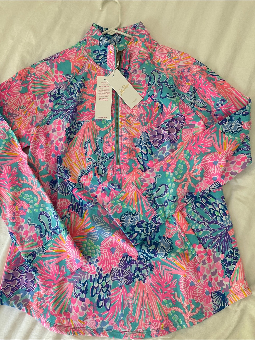 Women’s Lilly Pulitzer Skipper Popover in Multi Splendor in the Sand, NWT, M